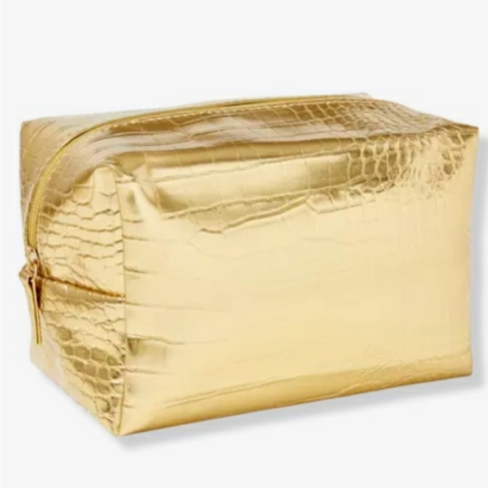 5/$25❣️Ulta Beauty- Large Gold Cosmetic Makeup Bag